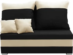 GUSTO2 Kétszemélyes kinyitható kanapé Fekete/krém
