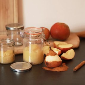 Csatos tároló üveg szett, 8 db-os