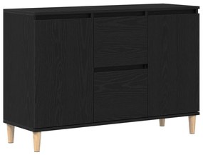 Fekete tölgy oldalszekrény 101x35x60 cm Műszaki fa