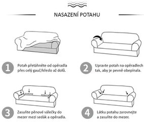 4Home elasztikus, ülőgarnitúra huzat Magic clean zöld, 145 - 185 cm