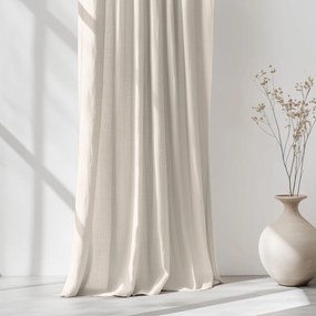 Goldea lenvászon keveréket tartalmazó drapéria - elefántcsont 140x145 cm