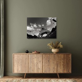 Üveg kép - Eiffel-torony Párizsban (70x50 cm)