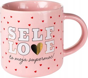 Kerámia Bögre Self Love Szív Rózsaszín 350ml