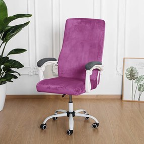 ForgószékHuzat (L-es, bársonyos, 1 részes, lila)