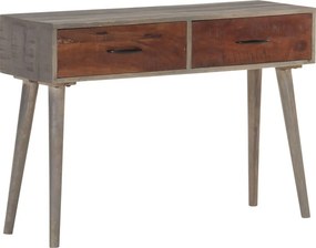 vidaXL szürke tömör nyers mangófa tálalóasztal 110 x 35 x 75 cm