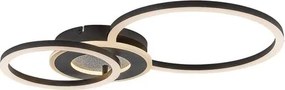 RÁBALUX 71485 LUREO Modern LED Mennyezeti Lámpa Matt Fekete IP20
