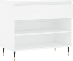 vidaXL fehér szerelt fa cipősszekrény 70x36x60 cm