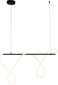 Dizájner lógólámpa fekete LED-del, 3 fokozatú fényerőszabályzóval - Danisha