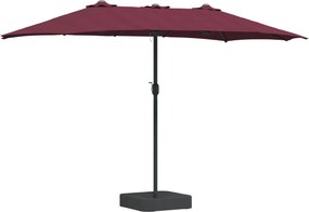 vidaXL Kerti napernyő Bordeaux piros 385 x 209 x 244 cm Poliészter