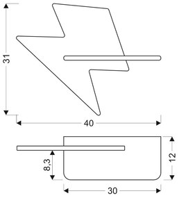 Sárga gyerek lámpa Lightning – Candellux Lighting