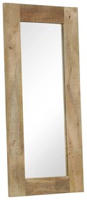 tömör mangófa keretű tükör 50 x 110 cm