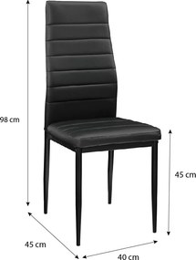 Coleta Nova II NEW étkezőszék Fekete