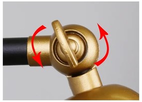 Fali lámpa TRUCK 1xE27/40W/230V arany/fekete