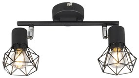 Intelligens fekete forgatható és dönthető spotlámpa - Mosh