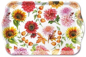 Őszi Virágmező műanyag konyhai kis tálca 13x21 cm