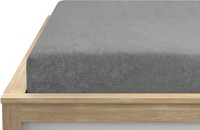 Frottír gumis lepedő EXCLUSIVE szürke 90 x 200 cm