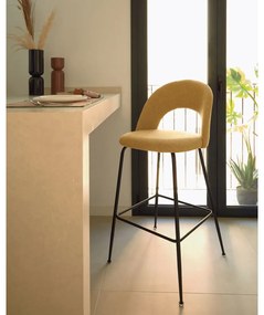Mustársárga bárszék szett 4 db-os (ülésmagasság 63 cm) Mahalia – Kave Home