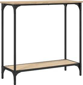 vidaXL sonoma tölgyfa konzolasztal 75 x 30,5 x 75 cm rétegelt fából
