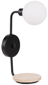 Fali lámpa PONIO 1xG9/25W/230V fekete/bükkfa