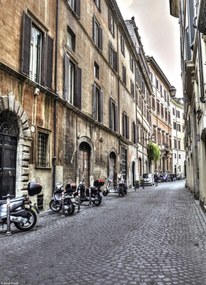 Poszter 20,5x28,4cm Régi épületek Rómában, Assaf Frank