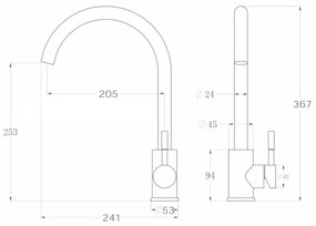 ALVEUS - BASIC konyhai mosogató 78 x 43,5 cm + VIOLA mosogató csaptelep 36,7 cm rozsdamentes acél