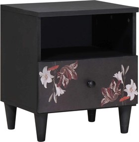 vidaXL Éjjeli asztal fiókkal Barna 40 x 33 x 46 cm Tömör Mangófát