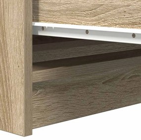 sonoma tölgy színű szerelt fa tálalóasztal 100x35x99 cm