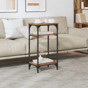 Oldal asztal polcokkal Régi fa 40 x 30 x 75 cm Faanyag