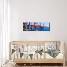 Kép - Golden Gate híd, San Francisco (órával) (90x30 cm)