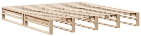 tömör fa könyvespolcos ágy matrac nélkül 200 x 200 cm