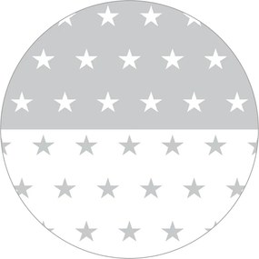 Fehér-szürke pamutkeverék rácsvédő 96 cm Little Stars – Roba