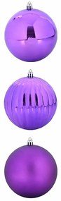 Karácsonyi Díszgömb Készlet 3 pcs Lila
