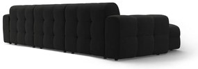 Fekete sarokkanapé (bal oldali-heverő résszel) Kendal – Micadoni