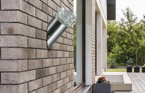 POLUX 304322 CRYSTAL Modern Kültéri Fali Lámpa Ezüst LED IP44