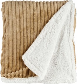 Kétoldalas Pamut Takaró 130 X 170 CM Bárány Mintával Bézs