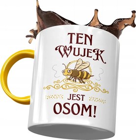 Sárga bögre Bácsi bácsinak Ajándék fényképes nyomtatással