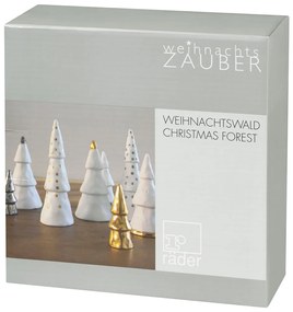 Räder Porcelán készlet WINTER FOREST ezüst színben, 4 db