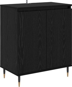 vidaXL Széf Fekete tölgy 60 x 35 x 70 cm Faanyag