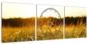 Harmatos fű képe (órával) (90x30 cm)