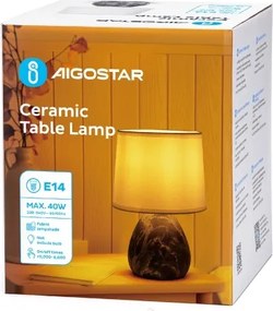 Aigostar - Asztali lámpa 1xE14/40W/230V szürke