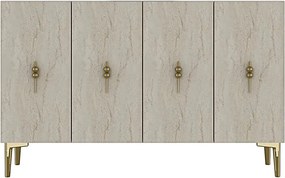 Salkım 120 - White, Travertine, Gold
