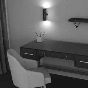 Maytoni C069WL-02B - Fali spotlámpa FOCUS 2xGU10/7W/230V fekete