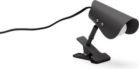 Fekete fém asztali lámpa csiptetővel (magasság 16 cm) Jula – Kave Home