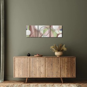 Kép - 3D absztrakció pasztell színekben (órával) (90x30 cm)