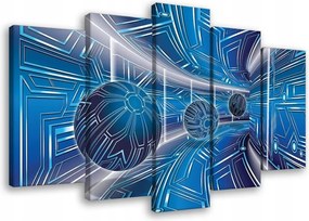 Vászonkép 100x60 Futurisztikus Kibernetikus Digitális Absztrakt Geometrikus