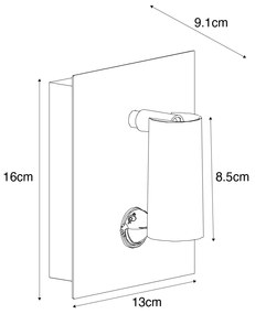 Kültéri fali lámpa fehér, LED-del, IP54 mozgásérzékelővel - Simon