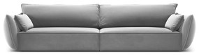 Világosszürke bársony kanapé 248 cm Vanda – Mazzini Sofas
