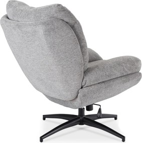 Forgó pihenőfotel lábtartóval szürke, FREMONT