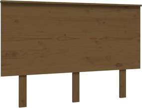 vidaXL mézbarna tömör fenyőfa ágyfejtámla 124x6x82,5 cm