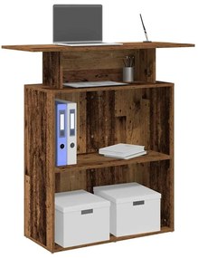 recepciós pult antik fa 100x40x104 cm szerelt fa